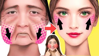 Face Lifting Exercises You Must Do Everyday! Prevent Jowls, Laugh Lines, Eye Bags, Double Chin