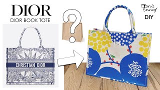 【Dior】無印のアレと同じ作り方？ディオールのBAGを解剖したらマイジュートバッグと同じだった件。 トートバッグ作り方動画。北欧生地。 #sewing #diy #tutorial