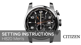 Citizen Watch Setting Instruction — H820 Men's