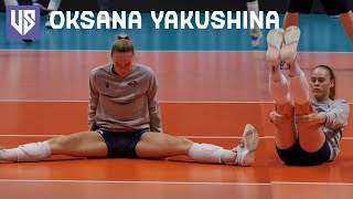 Oksana Yakushina | Beautiful Volleyball Girl | Warming up