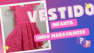 fiz um Lindo vestido de crochê infantil modelo 👉 @Maricastro