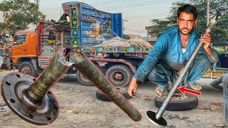 How Mechanic repair axle Due to heavy load | fixes Broken axle | Full broken axle repair