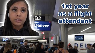 A YEAR IN AS A FLIGHT ATTENDANT - CQ IN DENVER