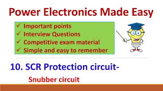 10. Silicon Controlled Rectifier protection circuit/Snubber circuit/thyristor protection circuit