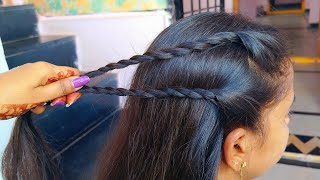 Beautiful unique braid Hairstyle tutorial for girls | Simple daily using Hairstyle | #hairstyles