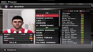 PES 2014 - Atlético de Madrid - Stats - PS2