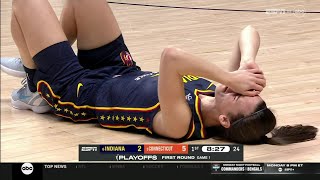 Caitlin Clark HIT IN EYE, NO FOUL on Dijonai Carrington | Indiana Fever vs Connecticut Sun WNBA