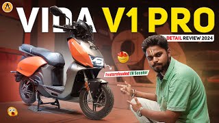 Vida V1 Pro EV Scooter Detail Review 2024🔥| Ola लेना बंद करो 🤔| Range, Features, Price & All