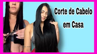 Corte de Cabelo em U e franja em casa Sozinha!!!