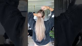 Hair hack | No tie pony tail! † a tail without a rubber band! 🌸 YAS OR NAH? 👇🏼 #hairtutorial #fy