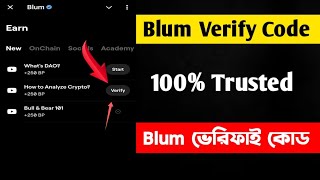 Blum Verified Code | Blum code | How to Analyze Code | Blum verify | blum video code