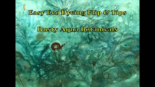 How to - Easy Eco Dyeing Flip & Tips - Rusty Aqua Botanicals