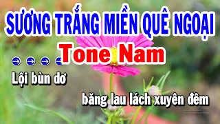 Karaoke Sương Trắng Miền Quê Ngoại Tone Nam Nhạc Sống Trữ Tình Rumba | Karaoke Tuyển Chọn