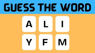 Can You Solve These Scrambled Words?