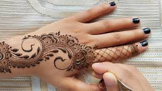 Very beautiful back hand mehndi design | New easy stylish arabic mehndi design | Mehndi ka design