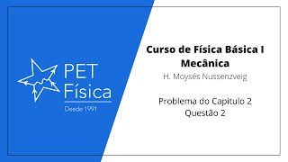 Resolução de Exercicio do livro Física Basica, Moyses Nussenzveig questão 2 cap 2