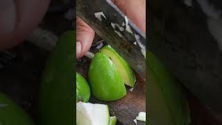 Raw Mango Chopping /Mango pickle Part-1/कच्चे आम की कटाई आम के अचार के लिए#Villager#ASMR#itry