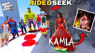 GTA 5 : Franklin and Avengers Playing HIDE&SEEK With Kamla Indian Ghost  PART 2 In GTA 5 Tamil !