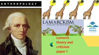 Lamarckism theory of evolution। critisism paper-1(Optional Anthropology)