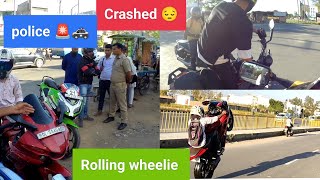 Hayabusa k sath ride pr hua  || police ne roka || highest rolling wheel @TheUK07Rider