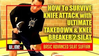 HOW To SURVIVE KNIFE ATTACK with ULTIMATE TAKEDOWN and KNEE BREAKER 2 SILAT