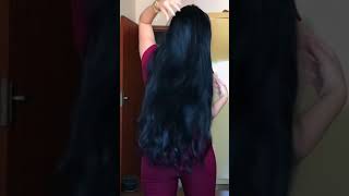 long black thick hair play🖤🖤🖤| longhair beauty