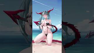 Azur Lane Regensburg Dark Dragon, Brilliant Beach Live Wallpaper