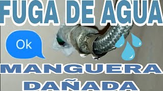 Cómo Cambiar Manguera Con Fuga De Agua De Lavabo  Del Baño🤔👌