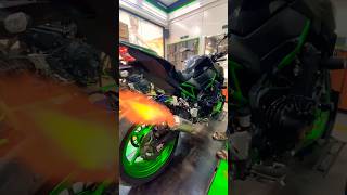 Z900 Exhaust🔥Flames!! #bike #superbike #bikelife #bikelife #z900 #youtubeshorts #trending #shorts