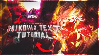 Nikovax Text Tutorial - Alight Motion Tutorial "Free Preset "