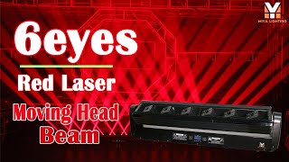 6 Eyes RGB Laser Moving Head Full Color DMX laser stage lighting