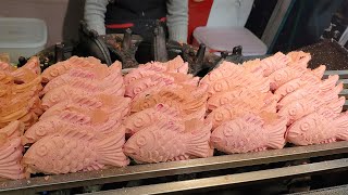 Taiyaki made with purple sweet potato, Korean street food