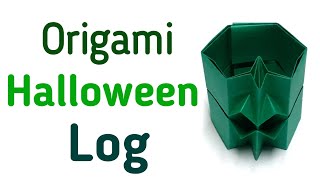 Origami Halloween Log | How to make paper Halloween Log | Halloween Series