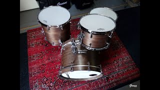 DEMO - Walnut/Mahogany/Walnut 22",13,16"+14" Drums