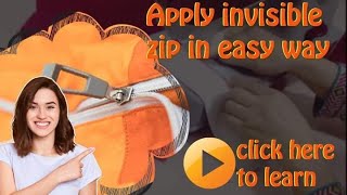 How to stitch invisible zip for beginners | Stitching with Umme Habiba