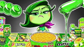 Inside Out 2 - DISGUST Best of Dessert GREEN Food Mukbang Animation | ASMR