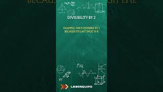 Divisibility by 2 #mathematics #arithmetic #numbersystem #shorts #ytshorts