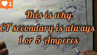 CT Ratio & Cores of Current Transformer CT, Reason of Secondary rating being 1 or 5 Amperes