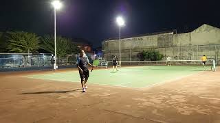 Gas Biar Semangat Tenis 😊 Jo-Dicky (Hitam) 4 Vs 2 Fuad-Ryan (Putih/Kuning)