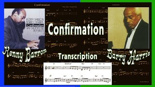 "Confirmation" Barry Harris & Kenny Barron transcription piano solo