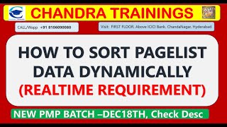 PageList Sort in PEGA||PEGA MASTERY PROGRAM WEEKEND BATCH -OCT 19,2024||+91 8106090080#pega