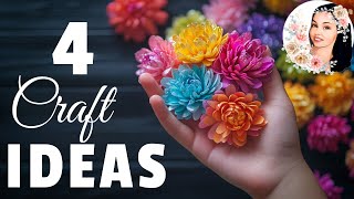 4 IDEAS 💥 Easy Flowers Craft Ideas 💥 Decorations with Foam Sheets