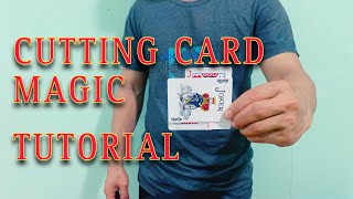 CUTTING CARD MAGIC TUTORIAL GIMMICK