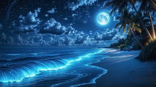 Quiet Night • Relieves Stress, Anxiety And Sadness • Ocean Waves Sounds At Night ★︎1