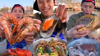 #63 CHINESE FISHERMAN EAT SEAFOOD|NGƯ DÂN TRUNG QUỐC ĂN HẢI SẢN| 漁師はシーフードを食べる