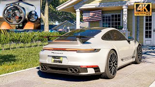 Porsche 911 Carrera 4S - The Crew Motorfest | Steering Wheel Gameplay [4K 60FPS HDR]