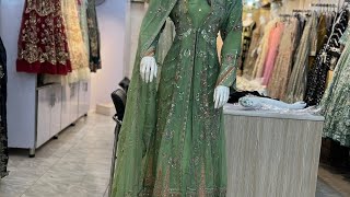 🤩👗🛍 Latest Fancy Bridal Wedding Maxi Frock Dress, With Beautiful Heavy Tilla Threads Sequence Emb🛍