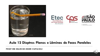 Aula 12: Dioptros Planos e Lâminas de Faces Paralelas