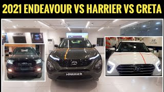 Tata Harrier Vs Hyundai Creta Vs Ford Endeavour Sport 2021