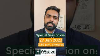 LIVE session with CA Inter Accounts Top scorer on 27 Jan 23 from 3:30 p.m onwards only on iWision YT